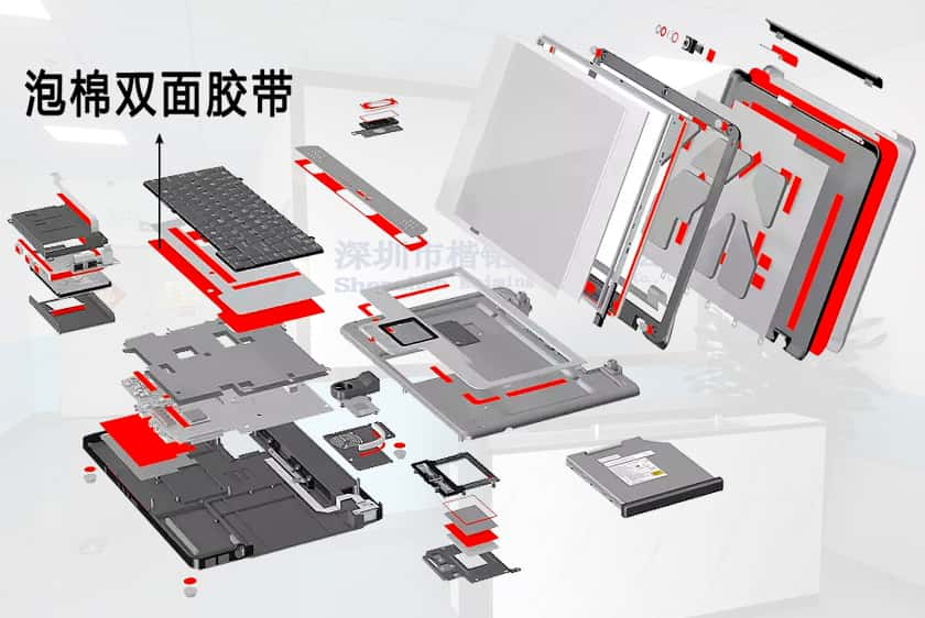 泡棉雙面膠模切在電腦的應(yīng)用